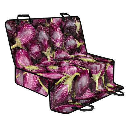 Eggplant Print Pet Car Back Seat Cover