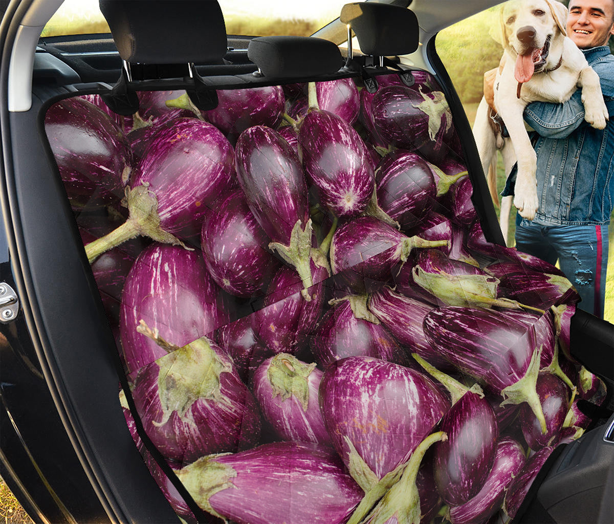 Eggplant Print Pet Car Back Seat Cover