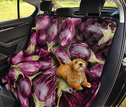 Eggplant Print Pet Car Back Seat Cover