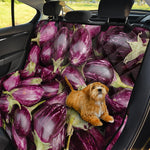 Eggplant Print Pet Car Back Seat Cover