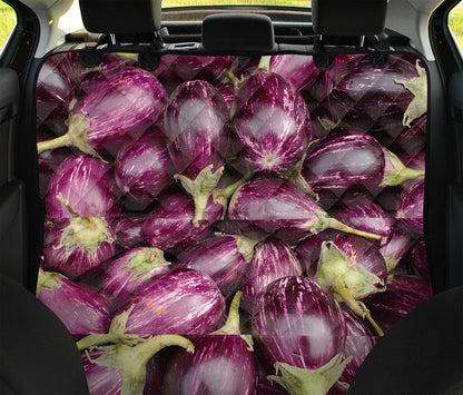 Eggplant Print Pet Car Back Seat Cover