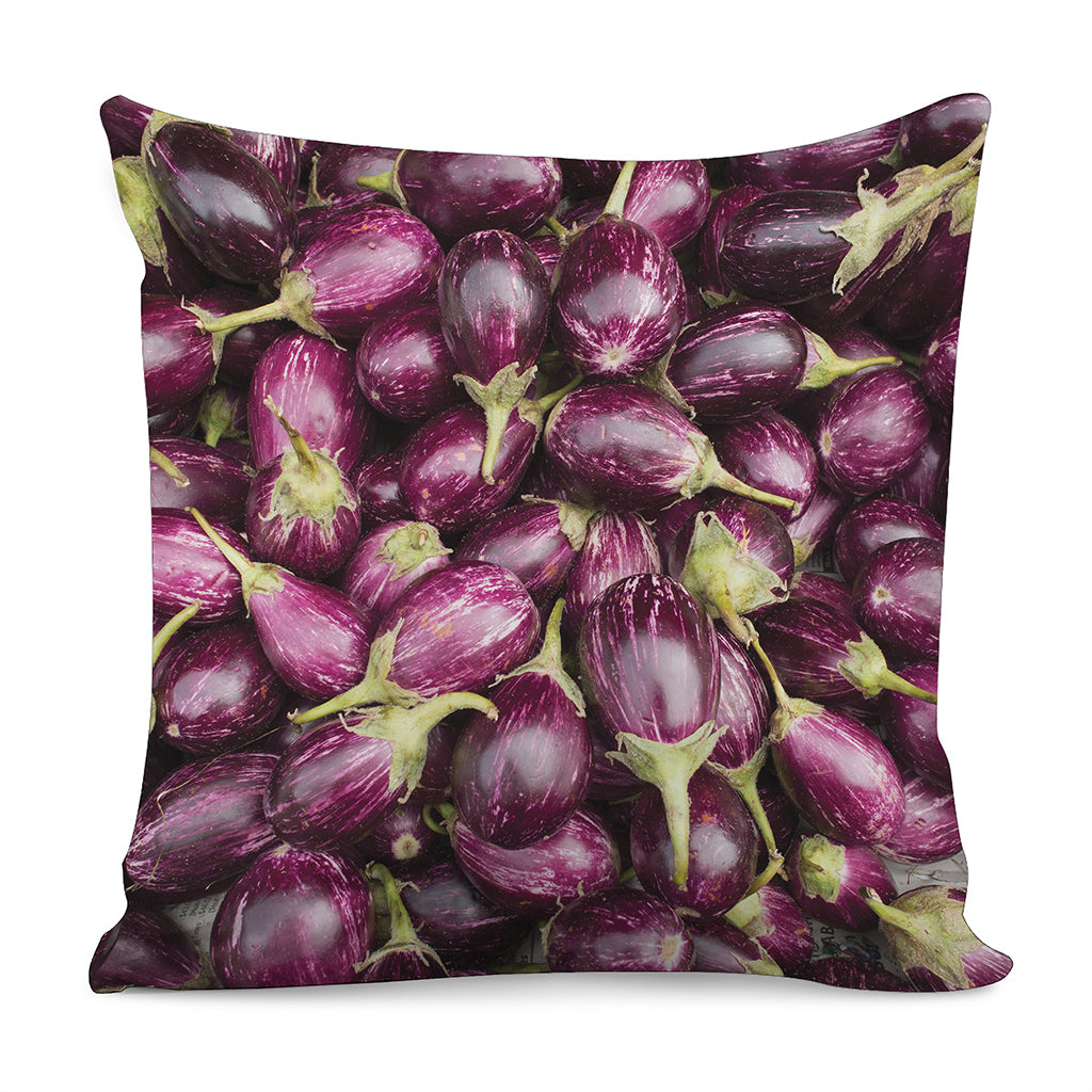 Eggplant Print Pillow Cover