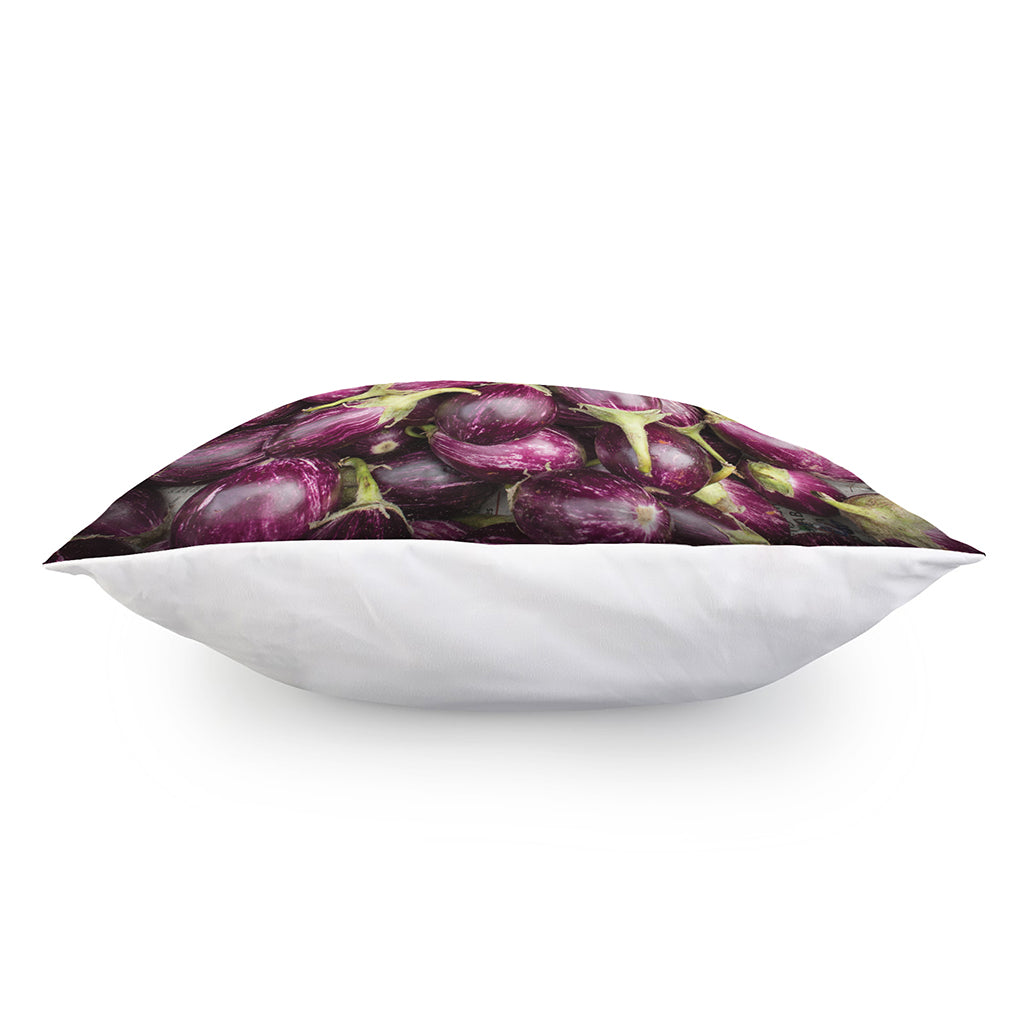 Eggplant Print Pillow Cover