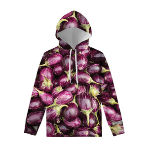 Eggplant Print Pullover Hoodie