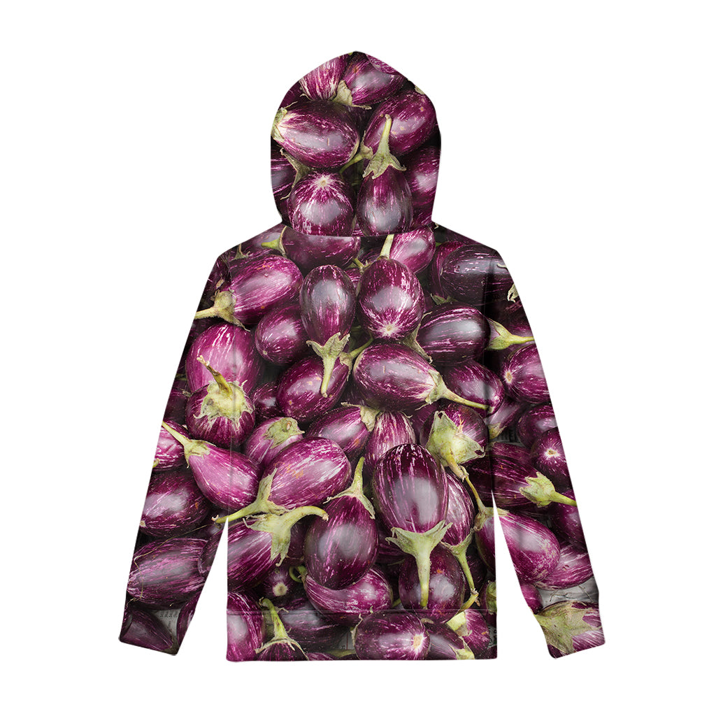 Eggplant Print Pullover Hoodie