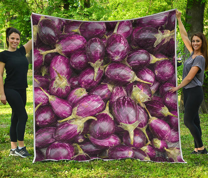 Eggplant Print Quilt