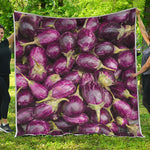 Eggplant Print Quilt