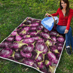 Eggplant Print Quilt