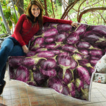 Eggplant Print Quilt
