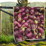 Eggplant Print Quilt
