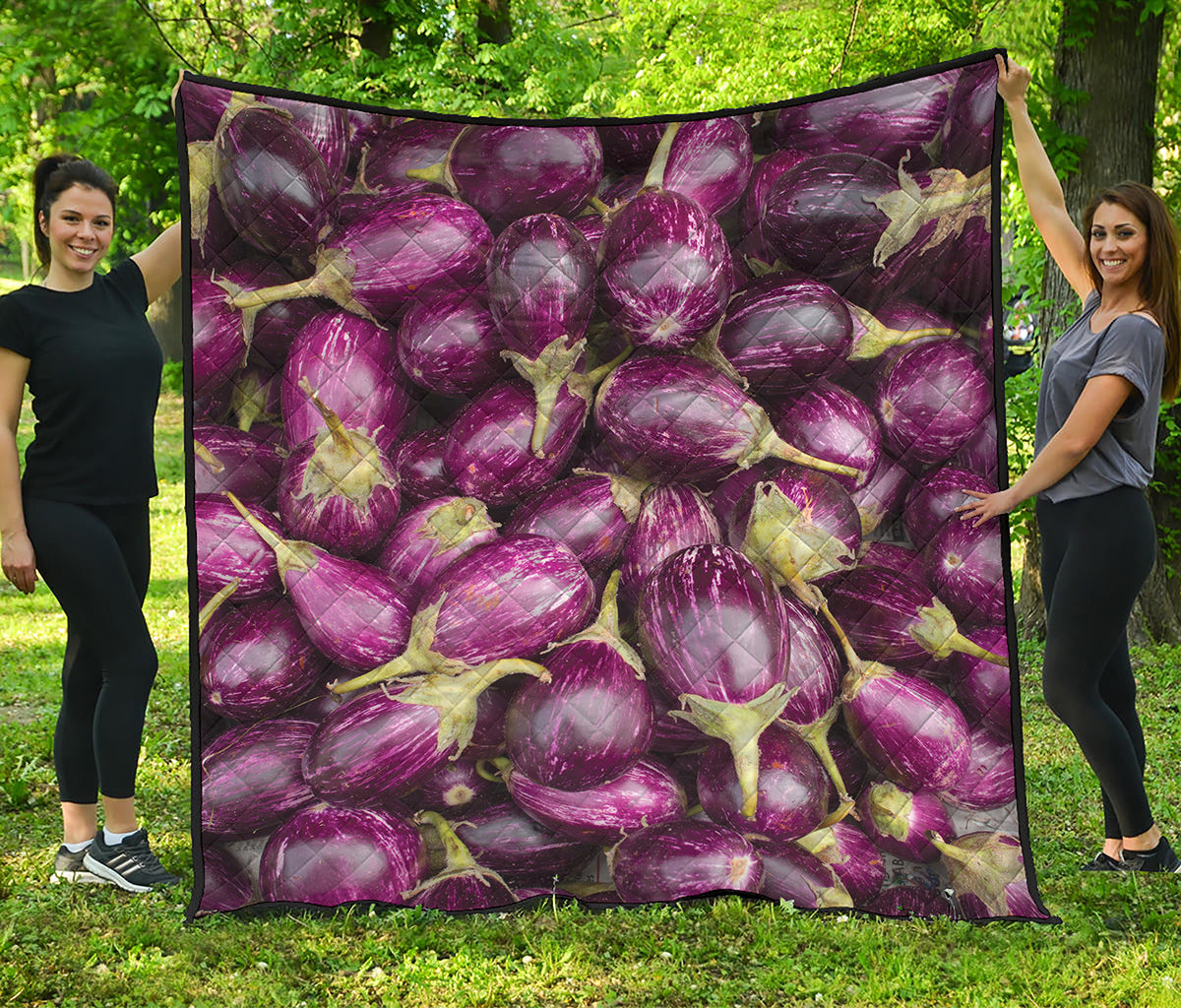 Eggplant Print Quilt