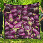 Eggplant Print Quilt