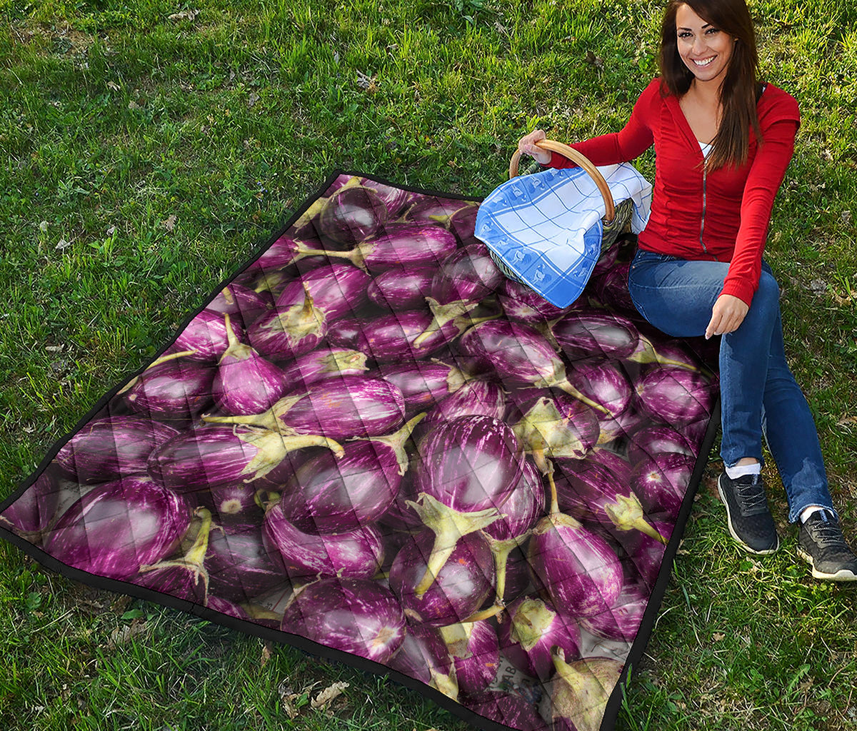 Eggplant Print Quilt