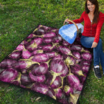 Eggplant Print Quilt