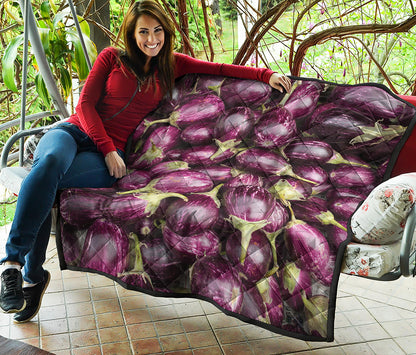 Eggplant Print Quilt