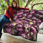 Eggplant Print Quilt