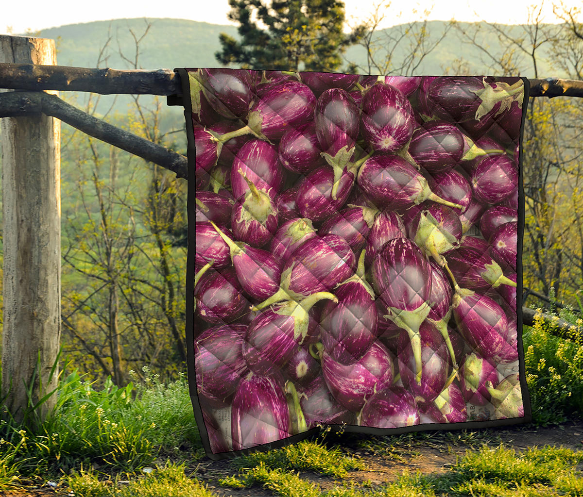 Eggplant Print Quilt