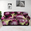 Eggplant Print Sofa Cover
