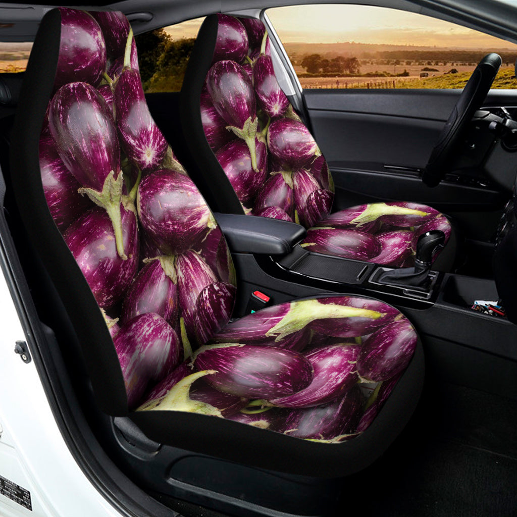 Eggplant Print Universal Fit Car Seat Covers
