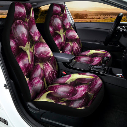 Eggplant Print Universal Fit Car Seat Covers