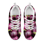 Eggplant Print White Sneakers