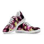 Eggplant Print White Sneakers