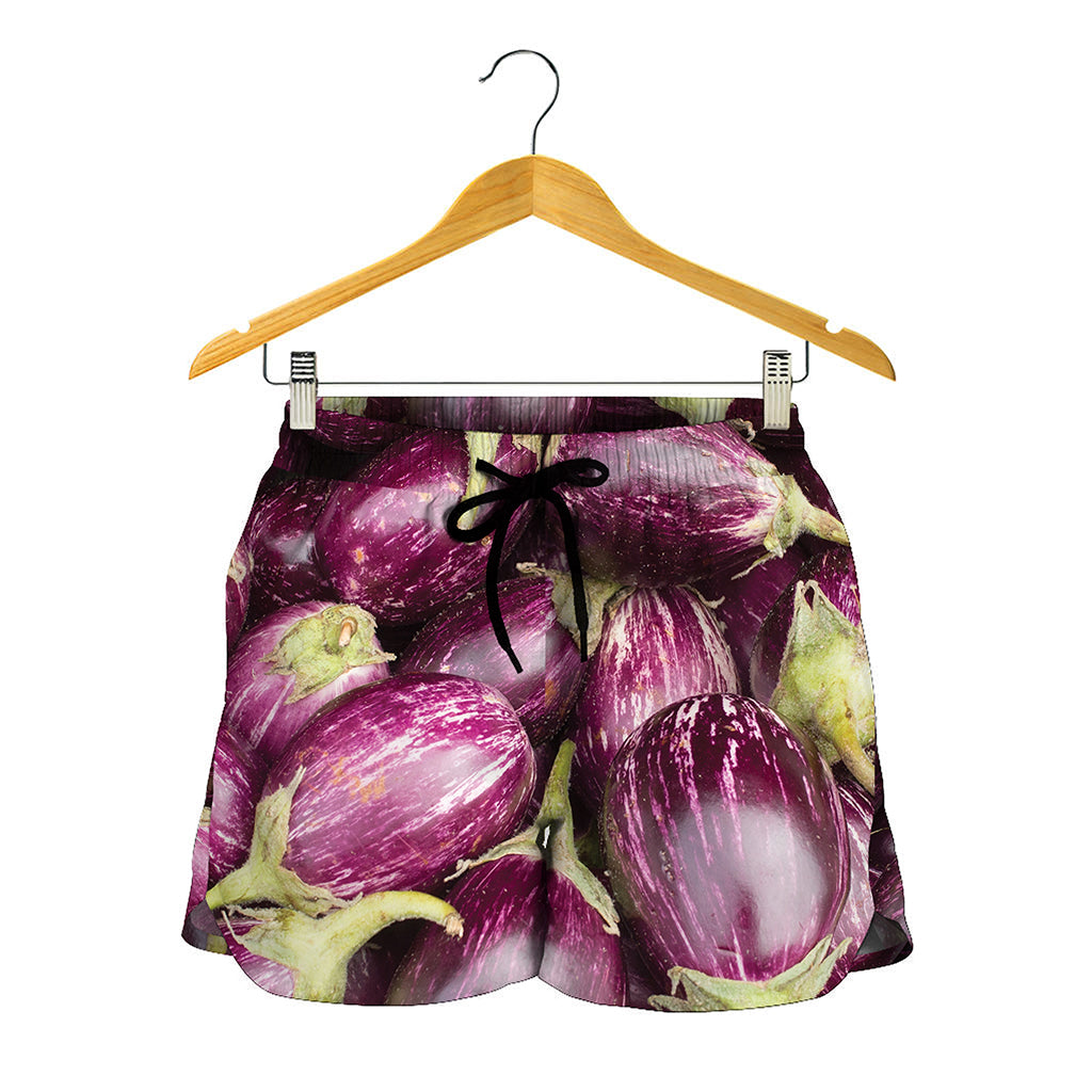 Eggplant Print Women's Shorts