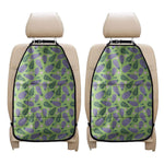 Eggplant With Leaves And Flowers Print Car Seat Organizers