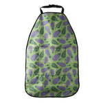 Eggplant With Leaves And Flowers Print Car Seat Organizers