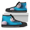 Eggs Pattern Print Black High Top Sneakers
