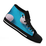 Eggs Pattern Print Black High Top Shoes