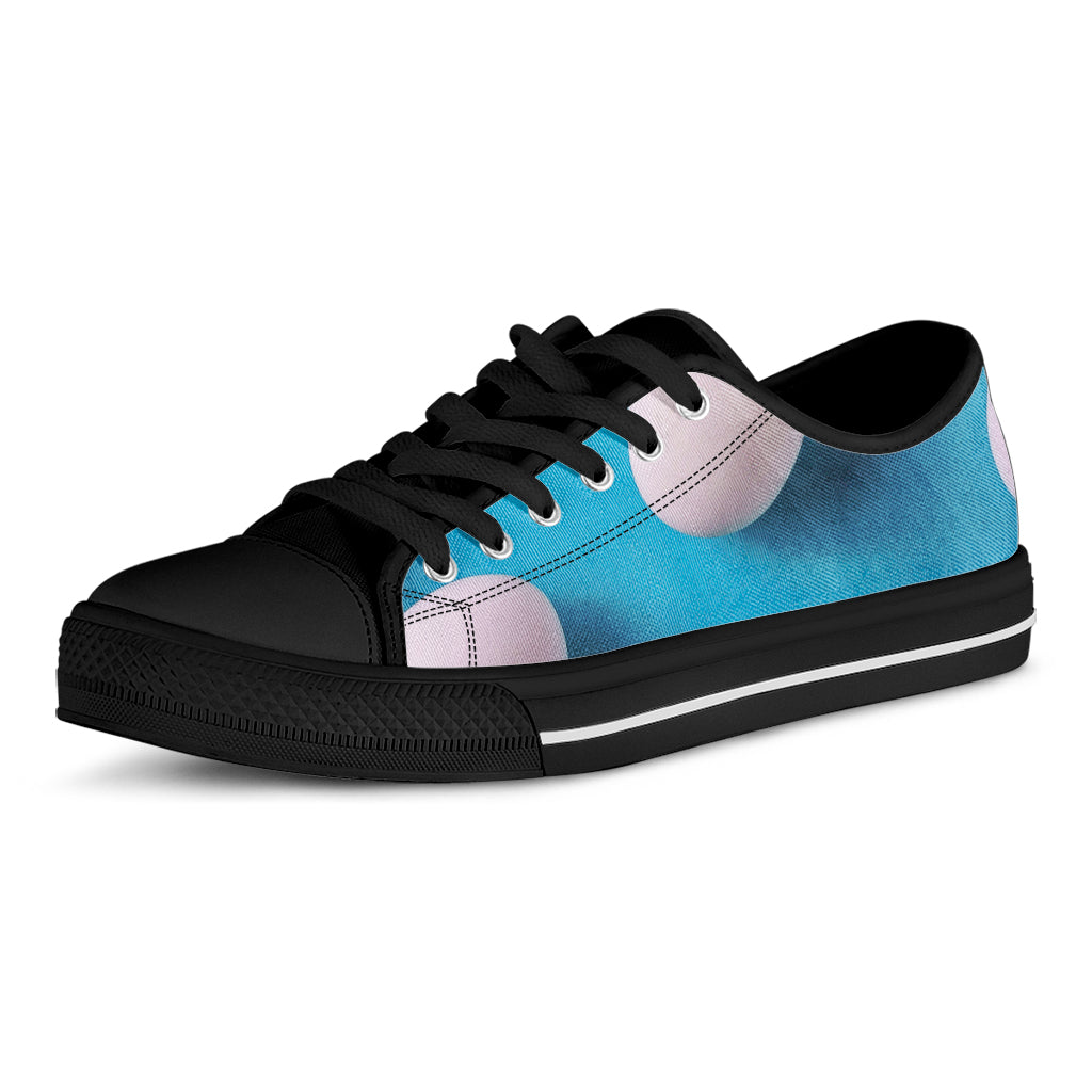 Eggs Pattern Print Black Low Top Shoes