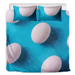 Eggs Pattern Print Duvet Cover Bedding Set