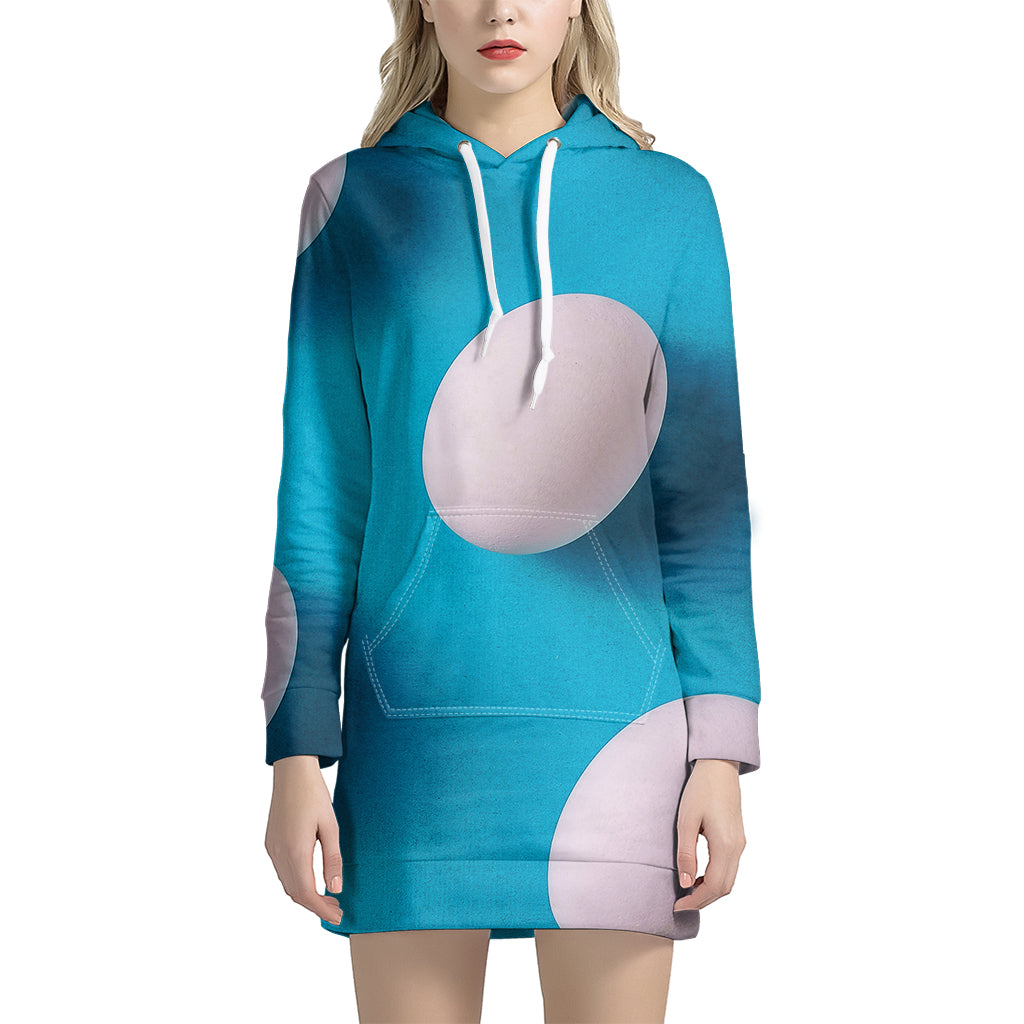 Eggs Pattern Print Hoodie Dress