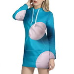 Eggs Pattern Print Hoodie Dress