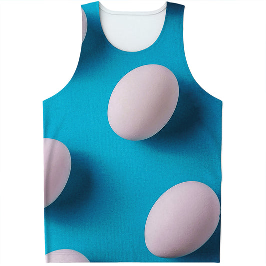 Eggs Pattern Print Men's Tank Top