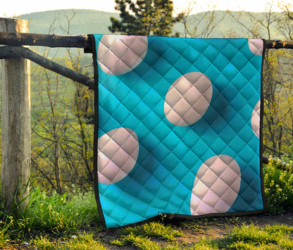 Eggs Pattern Print Quilt