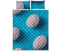 Eggs Pattern Print Quilt Bed Set
