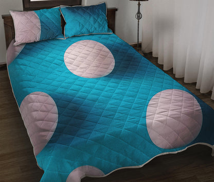Eggs Pattern Print Quilt Bed Set
