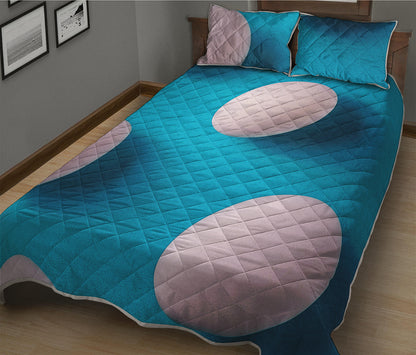 Eggs Pattern Print Quilt Bed Set