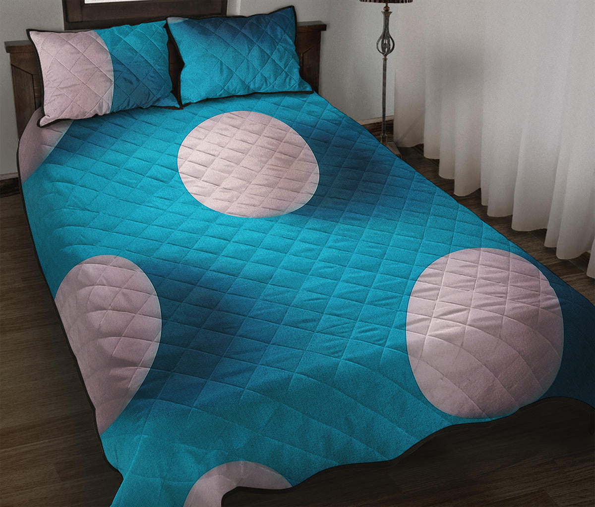 Eggs Pattern Print Quilt Bed Set