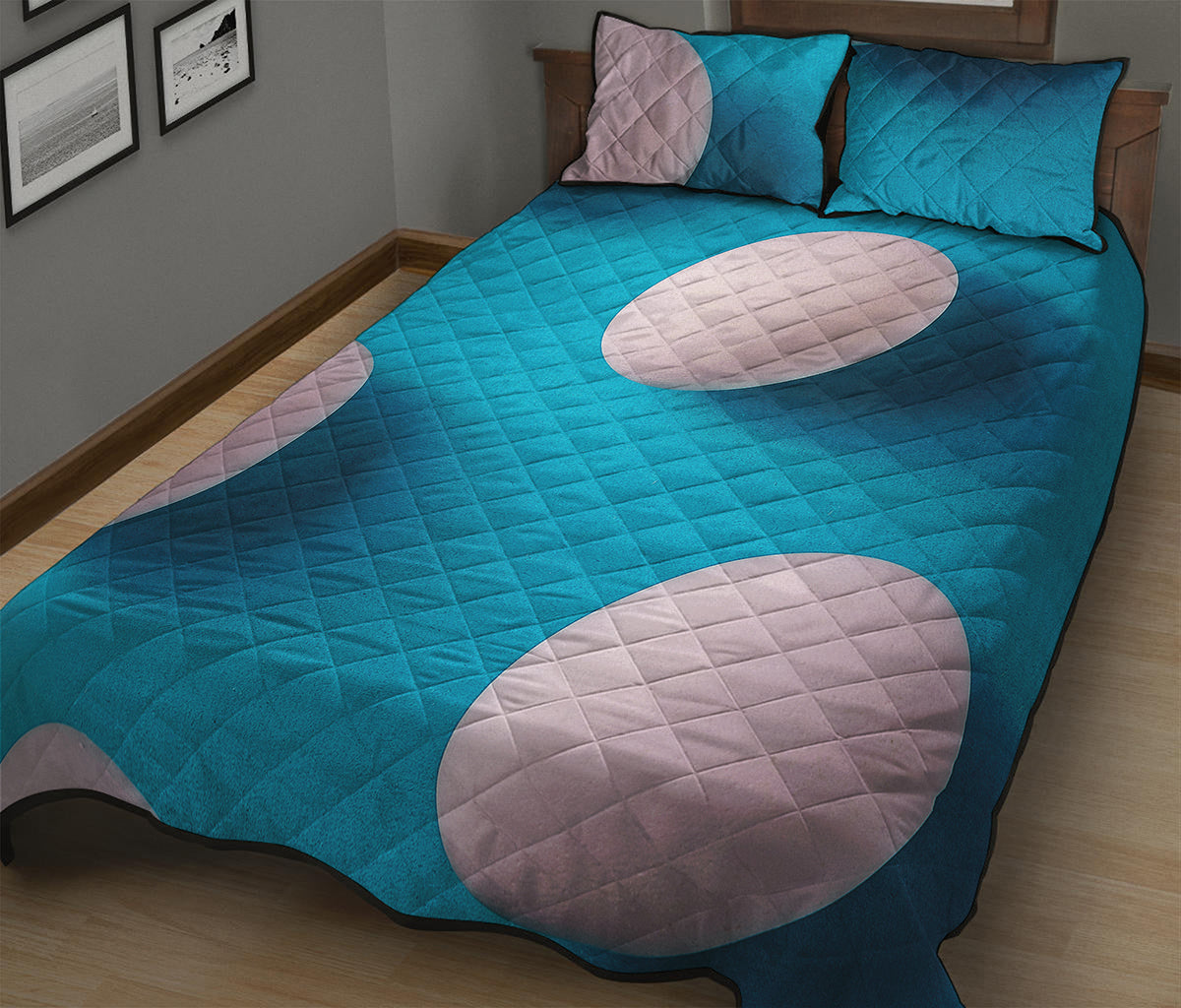 Eggs Pattern Print Quilt Bed Set