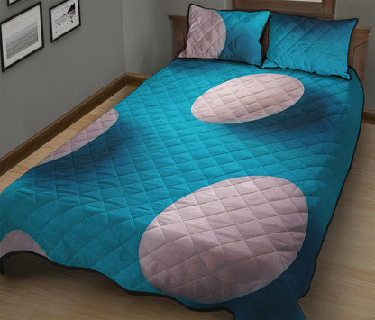 Eggs Pattern Print Quilt Bed Set