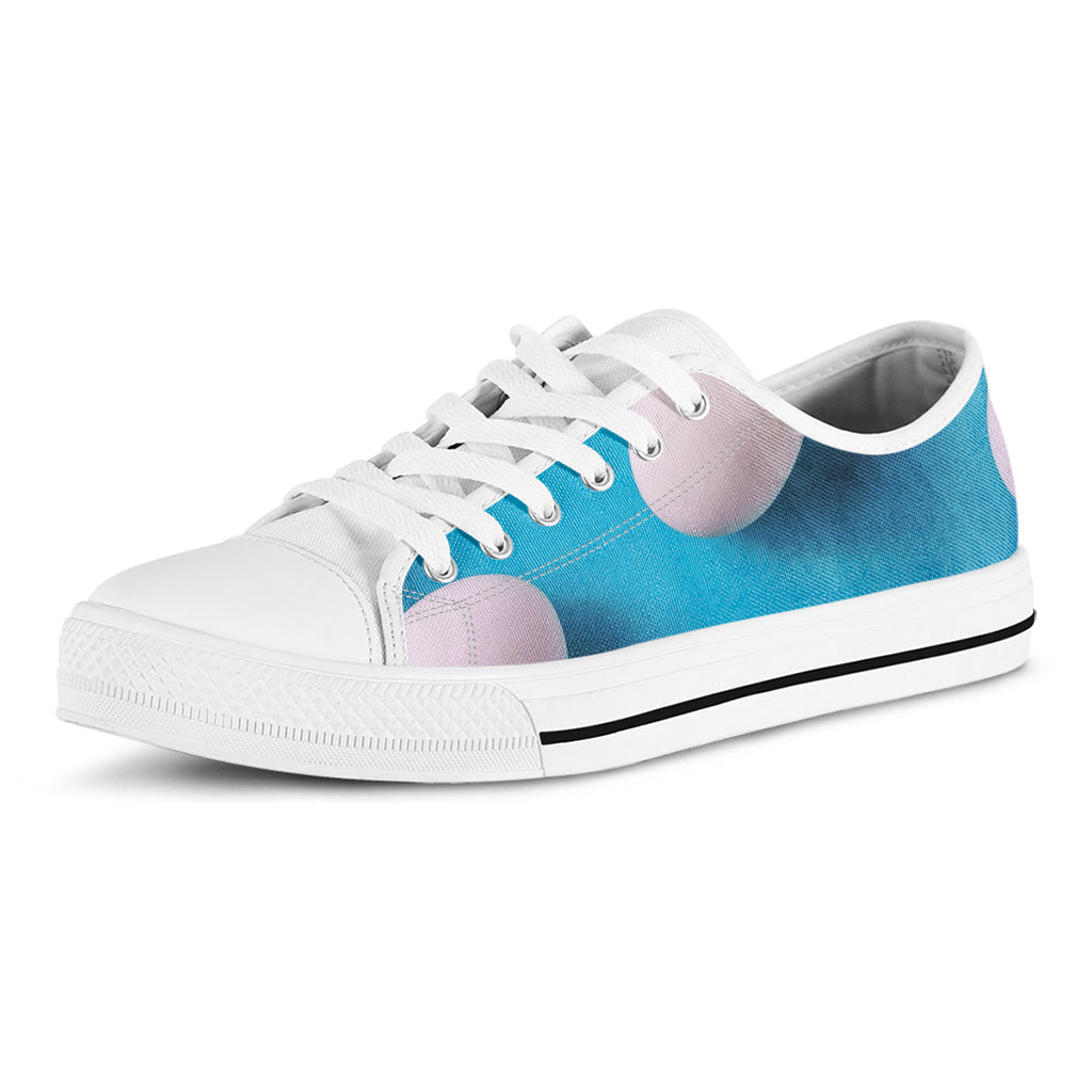Eggs Pattern Print White Low Top Shoes