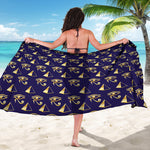 Egypt Eye Of Horus Pattern Print Beach Sarong Wrap
