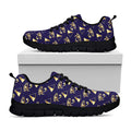 Egypt Eye Of Horus Pattern Print Black Running Shoes