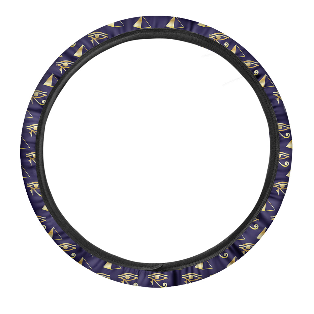 Egypt Eye Of Horus Pattern Print Car Steering Wheel Cover