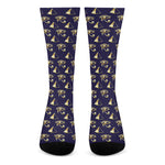 Egypt Eye Of Horus Pattern Print Crew Socks