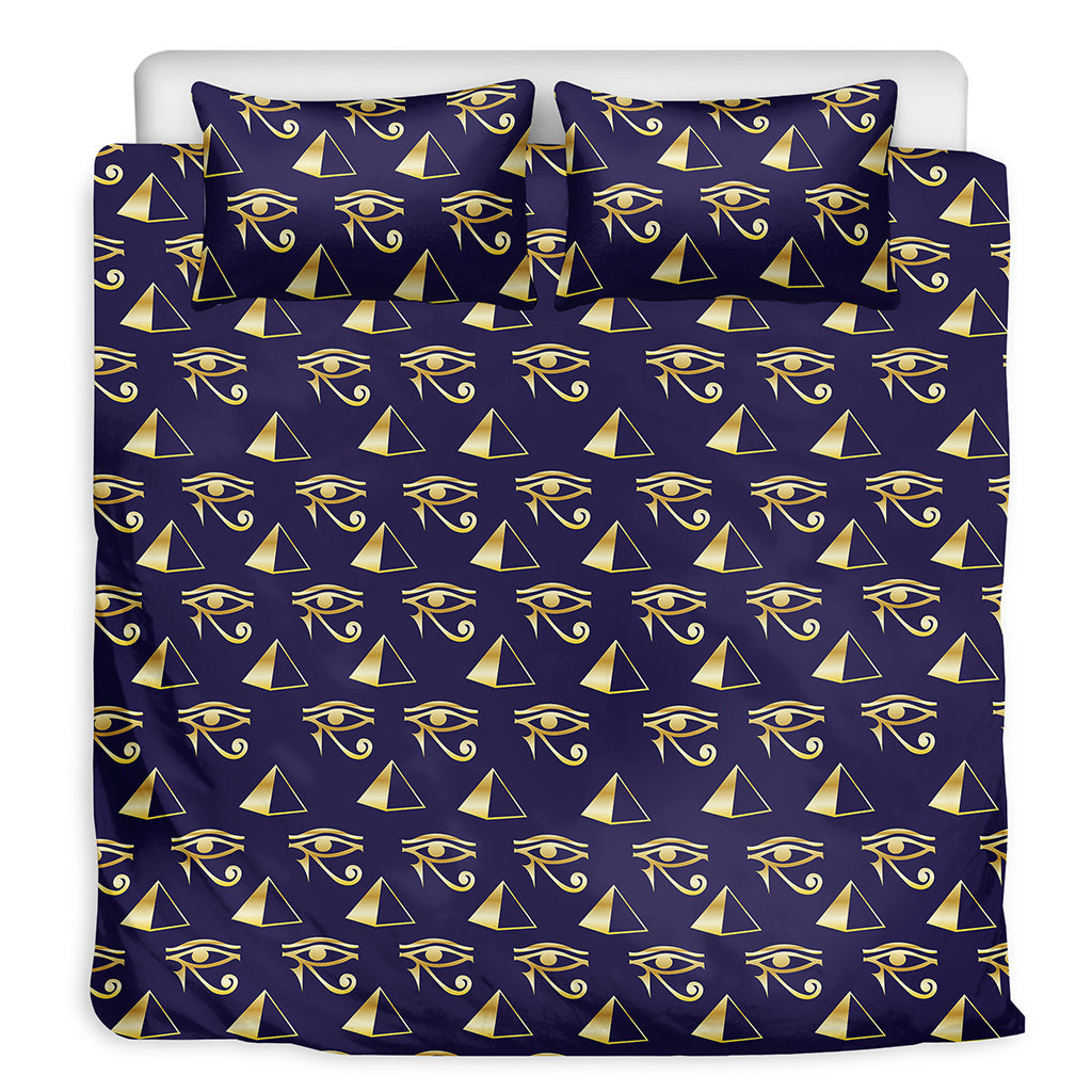 Egypt Eye Of Horus Pattern Print Duvet Cover Bedding Set