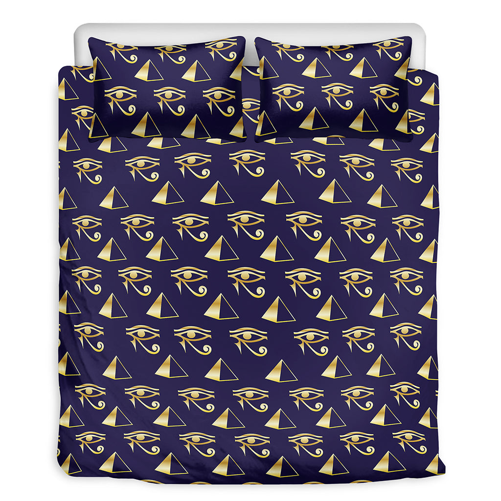 Egypt Eye Of Horus Pattern Print Duvet Cover Bedding Set